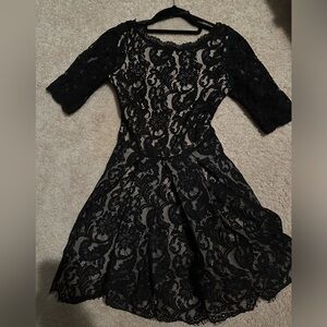 Bebe Fit and Flare lace dress